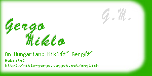 gergo miklo business card